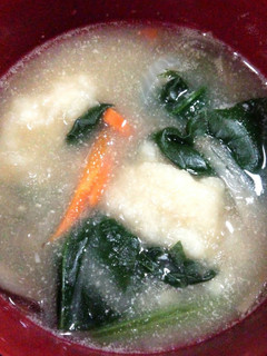 寒い日に☆おから芋団子と野菜のみそ汁-レシピのメイン写真