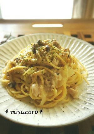 m簡単！きのこと豚の味噌クリームパスタ-レシピのメイン写真
