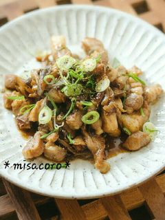 m豚と舞茸の濃厚ニンニク醤油炒め-レシピのメイン写真