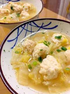 白菜と鶏団子のスープ-レシピのメイン写真