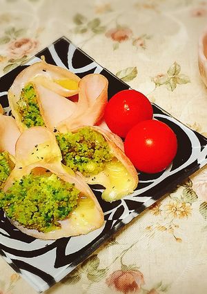 ハムとブロッコリーのカラフル巻き巻き♪-レシピのメイン写真