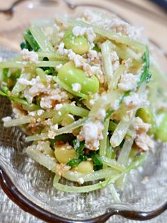 ☆枝豆と水菜の簡単胡麻白和え☆-レシピのメイン写真