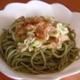 抹茶蕎麦サラダになめたけ