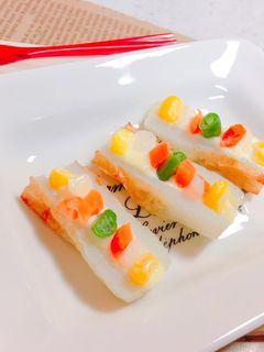 お弁当に*カラフル*ちくわボート-レシピのメイン写真