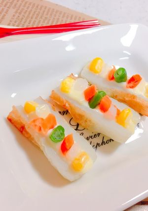 お弁当に＊カラフル＊ちくわボート-レシピのメイン写真