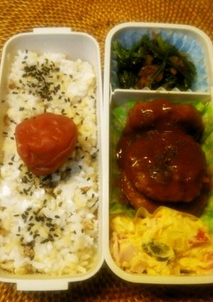 【超簡単】お弁当用煮込みハンバ～グ♪-レシピのメイン写真