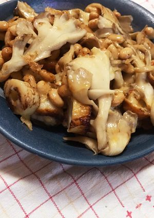 簡単！舞茸とちくわと大豆の塩胡椒炒め-レシピのメイン写真