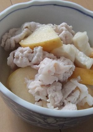 豚肉とリンゴとはちみつ大根のあえもの-レシピのメイン写真