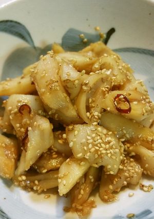 ゴツゴツ蓮根の❖❖きんぴら-レシピのメイン写真