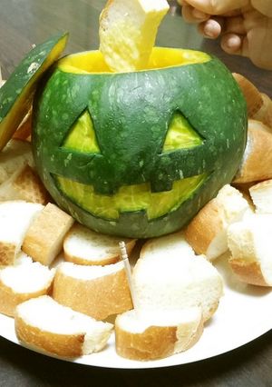 ハロウィン♪カボチャチーズフォンデュ♡-レシピのメイン写真