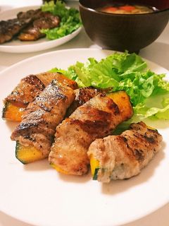 かぼちゃの豚肉巻き-レシピのメイン写真