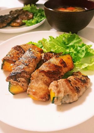 かぼちゃの豚肉巻き-レシピのメイン写真