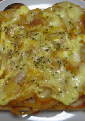 乗せて焼くだけパスタトースト-レシピのメイン写真