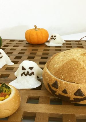 ハロウィン！簡単おばけラスク！-レシピのメイン写真