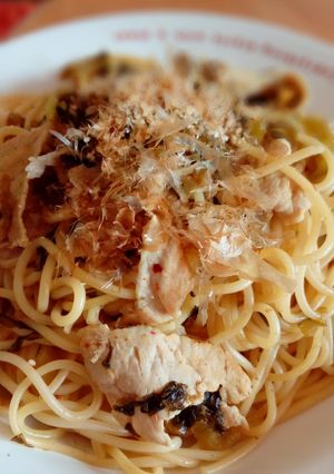 高菜と豚肉の和風スパゲティ-レシピのメイン写真