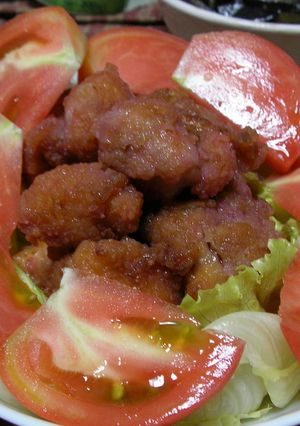 鶏肉のから揚げ☆カシスソース絡め-レシピのメイン写真