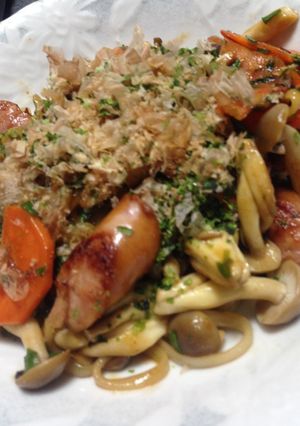 くばらの「あごだしつゆ」で焼うどん-レシピのメイン写真