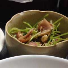 รูปของ 苗豆とベーコンの炒め物