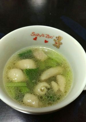 鶏皮と小松菜のスープ-レシピのメイン写真