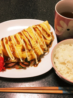 ダシダでお肉たっぷりオムそば-レシピのメイン写真