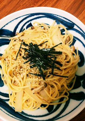 くばら　あごだし　醤油バター和風パスタ✨-レシピのメイン写真
