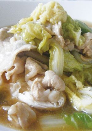 はくさいと豚バラうす切りのあんかけ-レシピのメイン写真