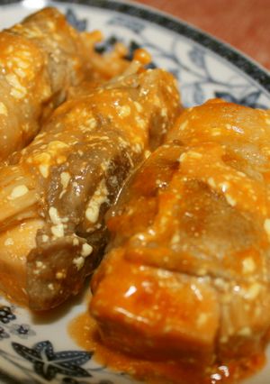 ふわジュ～シ～♪はんぺん肉巻きオーロラ煮-レシピのメイン写真