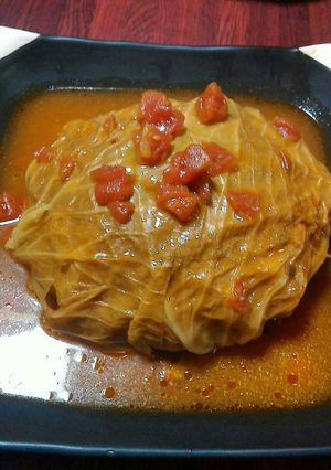 キャベツ丸ごとロールキャベツ-レシピのメイン写真