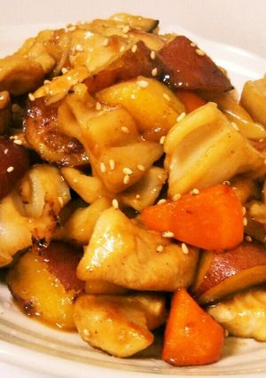☆簡単！鶏胸肉と根菜の甘酢炒め☆-レシピのメイン写真