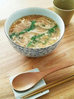 簡単!早い!あんかけ卵キムチうどん-レシピのメイン写真