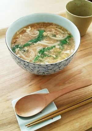 簡単！早い！あんかけ卵キムチうどん-レシピのメイン写真