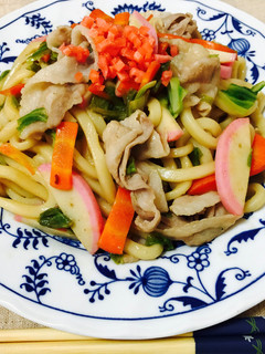 お酢でさっぱり♪焼きうどん-レシピのメイン写真