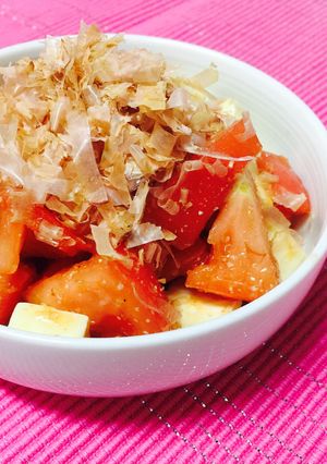 トマトとチーズあごだしつゆ和え!!!-レシピのメイン写真
