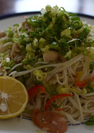 あごだしつゆで素麺チャンプルー-レシピのメイン写真