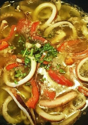 やりイカとキノコのアヒージョ-レシピのメイン写真