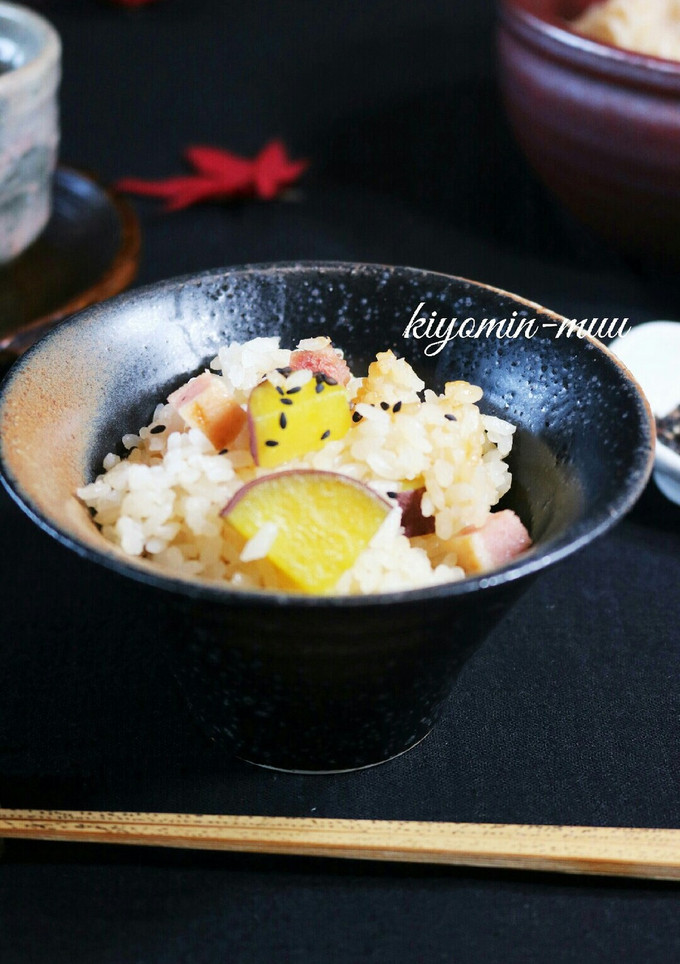 さつまいもとベーコンの炊き込みご飯♪-レシピのメイン写真