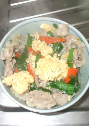 もやしあんかけ丼♪簡単豚肉-レシピのメイン写真