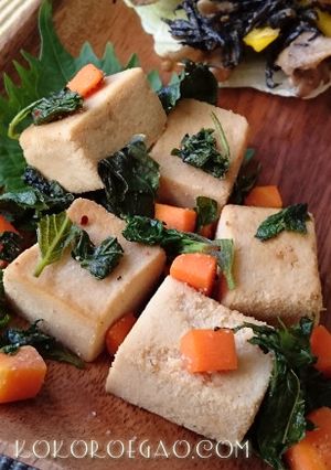 高野豆腐の煮物＠大葉あえ-レシピのメイン写真