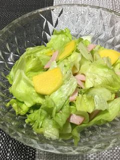 柿&レタス☆昆布茶サラダ-レシピのメイン写真