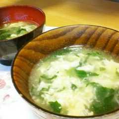 รูปของ 大根の葉で★トロトロ卵スープ