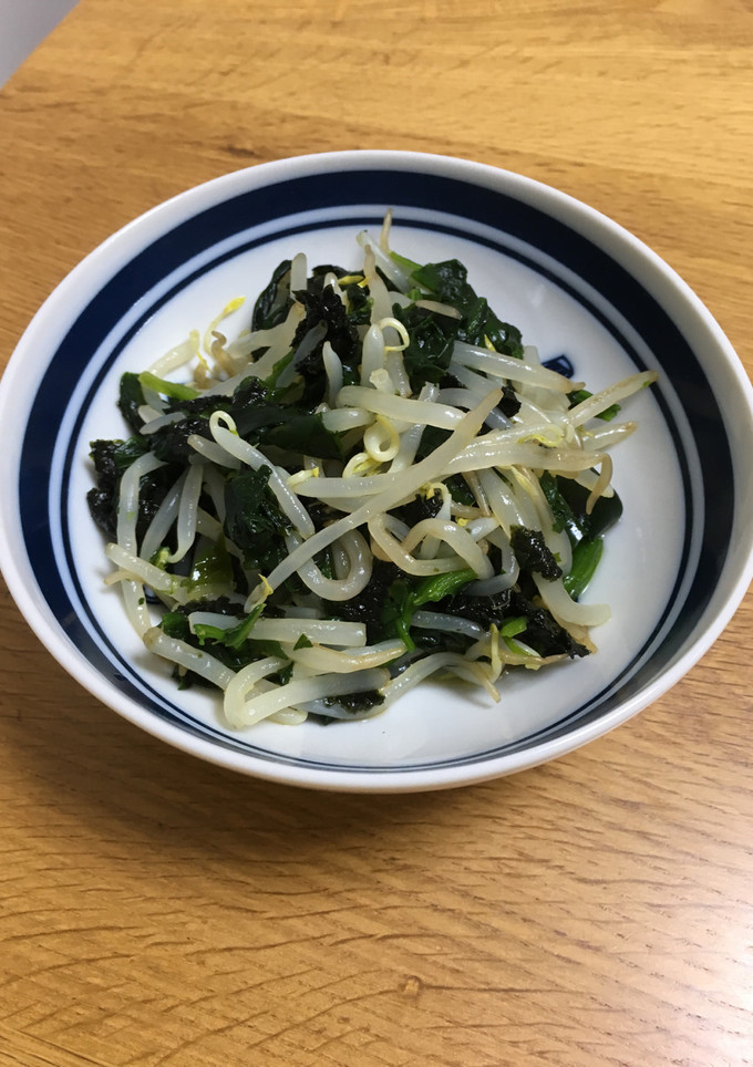もやしとほうれん草とわかめの海苔和え-レシピのメイン写真