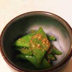 รูปของ あごだしつゆで簡単☆インゲン胡麻味噌和え