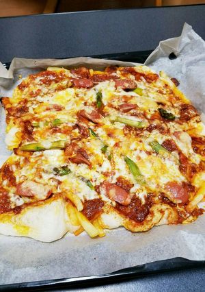 簡単★カリもちっ！ミートソースもちピザ-レシピのメイン写真