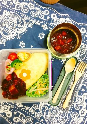 オムハヤシ弁当-レシピのメイン写真