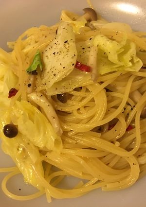 ＜無塩＞キャベツとしめじの和ペロンチーノ-レシピのメイン写真