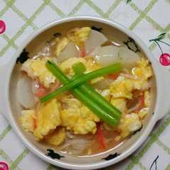 รูปของ 体ぽかぽか！かぶの生姜味たまごあんかけ♪