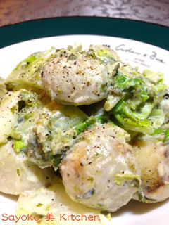 里芋と白菜のあおさ風味の炒め物-レシピのメイン写真
