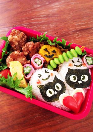 秋の遠足に簡単ハロウィンキャラ弁★-レシピのメイン写真