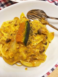 *豆乳かぼちゃパスタ*-レシピのメイン写真