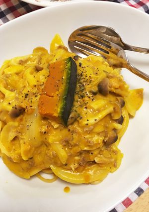 ＊豆乳かぼちゃパスタ＊-レシピのメイン写真